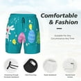 thumbnail image 3 of Vsdgher bunny holding flower for Mens Swim Trunks with Compression Liner Swim Shorts Swim Suits Board Shorts-3X-Large, 3 of 6