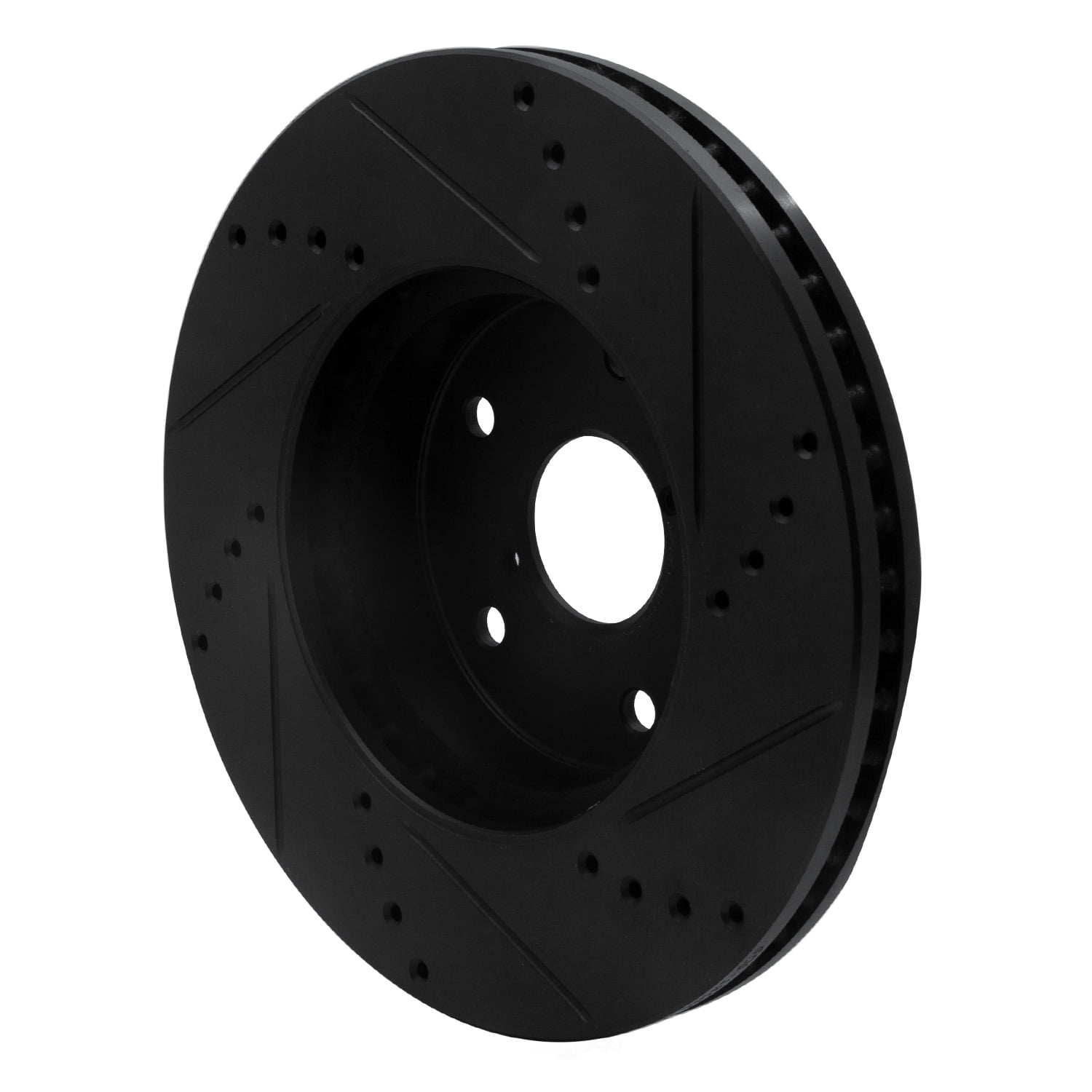 Dynamic Friction Company 633-13026L DFC Brake Rotor - Drilled And Slotted - Black