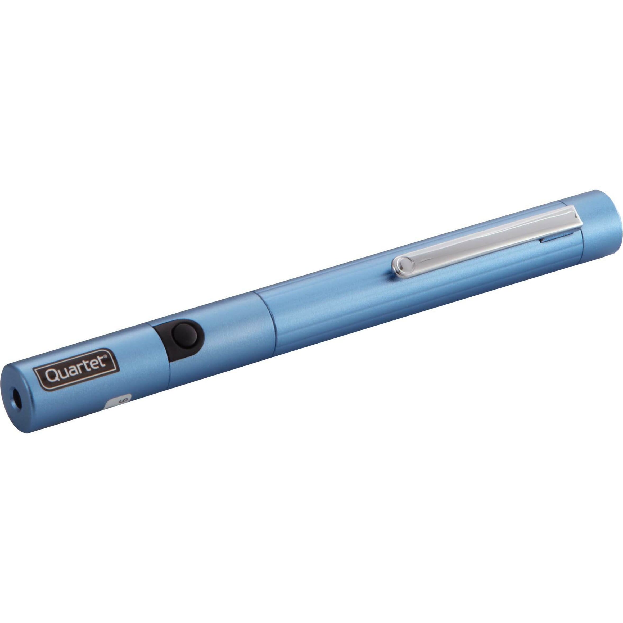 Quartet Brilliant Green Laser Pointer, Class 2, Projects 1640 Ft, Blue Barrel
