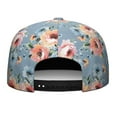 thumbnail image 4 of Floral Print Flat Brim Snapback Hat - Adjustable Streetwear Cap for Men & Women, 4 of 5