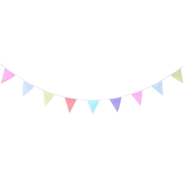 Pennant Banner Banners Flag Decorative Bunting Multicolor Cotton Backdrop Garden Festival Garland Hanging Rainbow