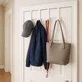 thumbnail image 4 of Dependable Industries Over-The-Door Hanger Hook Set – 4-Pack of 4.5 in., Plastic Over-The-Door Hangers & White Over-The-Door Hooks – Over-Door Hooks for Hanging Clothes & Towels, 4 of 6