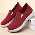 thumbnail image 4 of LTTVQM Orthopedic Shoes for Women Arch Support Non Slip Slip on Sneakers Wide Width Knitted Mesh Stretch House Shoes Comfort 2026 Foam Shoes Deep Red 37(US-6.5), 4 of 4