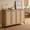 Natural, variant on Farmhouse Buffet Sideboard,Kitchen Storage Cabinet with 4 Rattan Decorated Doors,Coffee Bar Cabinet with Adjustable Shelves ,for Living Room,Hallway,Dining room