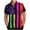 Blue, variant on Mardi Gras Outfit for Men Button Down Short Sleeve Shirts Feathers Graphic Tee Funny Novelty Shirts Casual Collared Blouses