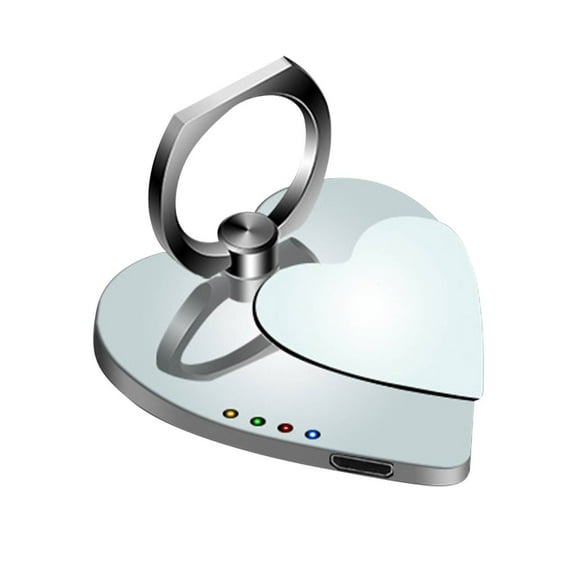 JTNeq Heart-Shaped USB Lighter with Phone Ring, Multipurpose Mobile Phone Lighter