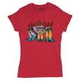 thumbnail image 5 of Dazzling Girl T-Shirt Blessed and Lucky Cowgirl Cute South Vintage Retro American Heritage Tradition Women's Tee, 5 of 7