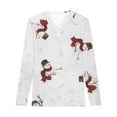 thumbnail image 3 of Patlollav Womens Shirts Gradient Print Regular Long Sleeve Tops, 3 of 6