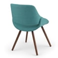 thumbnail image 5 of Simpli Home WYNDENHALL Malone Mid Century Modern Bentwood Dining Chair Turquoise Blue 21.7" D x 20.5" W x 31.5" H Wood Finish Polyester, 5 of 5