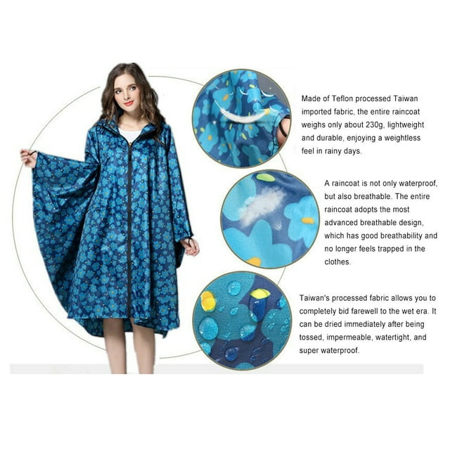 Imperméable Femmes Hommes Manteau de Pluie Adultes Imperméable Respirant Polyester Imperméable Tissu Polyester Imperméable Randonnée Voyage Pliable Manteau de Pluie Cape Vert