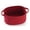Burgundy, variant on Brown Woven Cotton Rope Storage Basket with Lace Trim, Collapsible Toy Organizer, 13" D x 8" W x 6" H, Decorative Basket for Nursery,Beige
