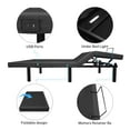 PORKISS TwinXL Adjustable Bed Base Frame, Steel Electric Bed with