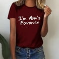 thumbnail image 2 of Women's Tops Dressy Casual Vintage Fashion 2024 Summer Clothes for Teen Girls Short Sleeve Tunic Tops Loose Fit Flowy Comfy Casual Shirts Funny Letter Print Tees Round Neck Blouse Wine T Shirts M, 2 of 8