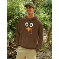 thumbnail image 5 of Tstars Thanksgiving Teen Hoodie Funny Turkey Face Sweatshirt for Men Medium Black, 5 of 5