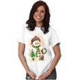 thumbnail image 4 of Blushing Snowman Winter Wonderland Women's Graphic T Shirt Tees Brisco Brands M, 4 of 5