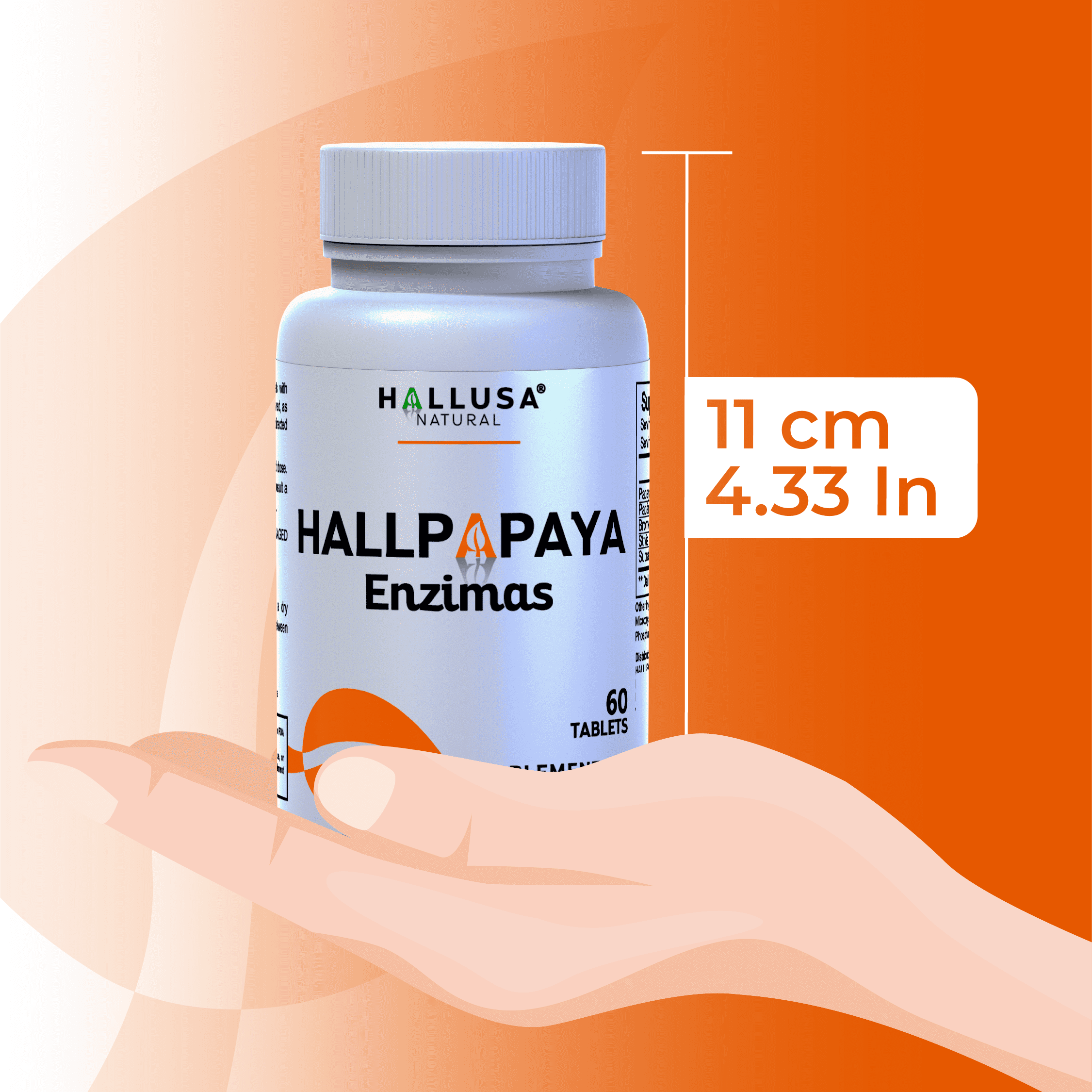 HALLUSA Papaya Enzyme – Digestive Enzymes for Women and Men Probiotics for Digestive Health 60Tabs