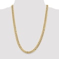thumbnail image 4 of Auriga Fine Jewelry 14K Yellow Gold 7.2mm Flat Cuban Chain Necklace for Women 18", 4 of 6