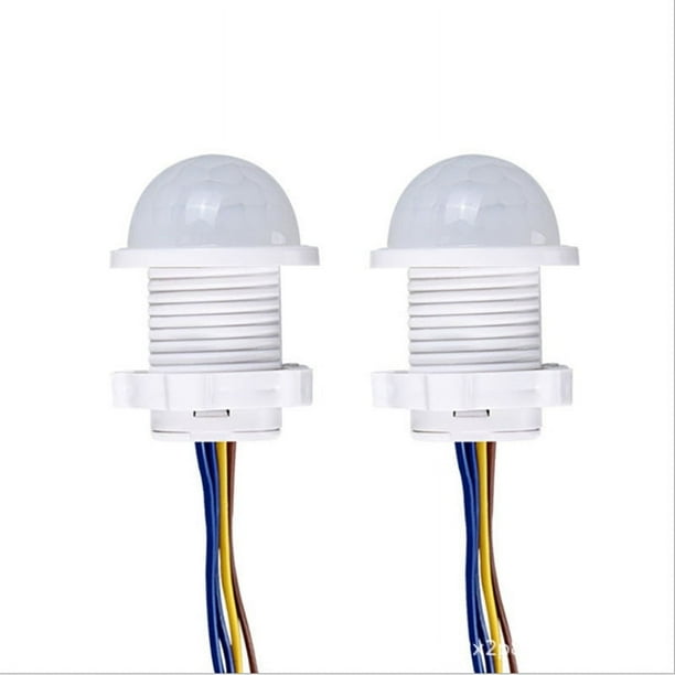 2 Interruptores Detectores de Sensor PIR Inteligentes, 110 V, 220 V, Sensor de Movimiento Infrarrojo para el Cuerpo Humano, Interruptores de Luz de Encendido y Apagado Automáticos