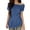 Blue, variant on Ticikt Women's Off The Shoulder Oversized T Shirts Short Sleeve Casual 2026 Summer Basic Tees for Going Out,Color:Dark Gray,Size:L