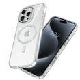 thumbnail image 3 of ELEHOLD Magnetic Case For iPhone 12 Pro / 12 6.1" Glitter Sparking Clear Shockproof Rugged Cover, Anti-Yellowing, MagSafe Compatible, Slim & Lightweight - Clear, 3 of 10