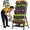 with wheels, variant on 5-Tier Vertical Garden Bed Planter Boxes with Drainage System & Storage Space, Freestanding Vertical Garden Planter with 5 S-Hooks for Plants Vegetables Flowers Herbs in Garden Patio Yard