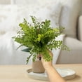 thumbnail image 3 of Kugisaki Artificial Fern, Persian Grass Plastic Plants Fern Leaves Fake Bushes Wedding Indoor Outdoor Home GardenVerandah Wedding Office Table Centerpieces, 3 of 5