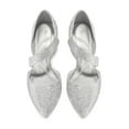 thumbnail image 3 of Pennysue Women's Silver Strappy Short Heels With Pointed Toes Size 9.5, 3 of 5