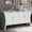 White, variant on Noble House Refined Industrial 4-Door Credenza with Wooden Arc Legs & Bronze Clasps – Advanced Storage Design, Solid Craftsmanship, Black