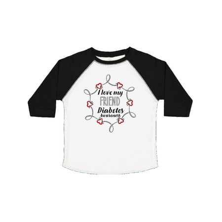 

Inktastic I Love My Friend Diabetes Awareness Gift Toddler Boy or Toddler Girl T-Shirt