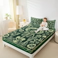 thumbnail image 4 of jejeloiu Gothic Halloween Skeleton Tropical Cactus Colorful Rustic Flower Full Sheet Set,Luxury Children Bedding,4pcs, 4 of 7