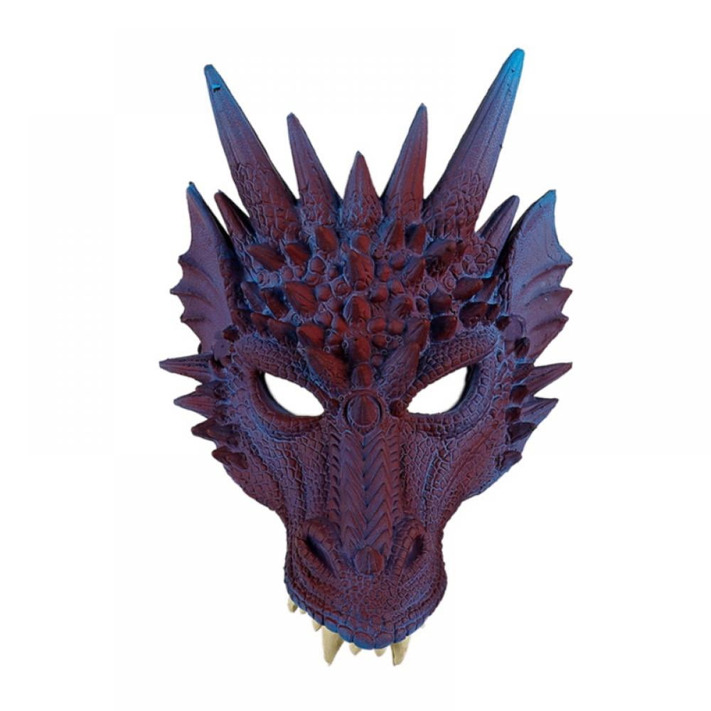 3D Dragon Cosplay Costume, Kids Fantasy Halloween Dinosaurio Dragon Costume Child Animal Mask Wing Tail Accessory for Halloween Party