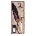thumbnail image 2 of Quill Pen Set, Exquisite Pattern Retro Elegance Feather Pen Set With 5 Interchangeable Nib For Business For Student For Birthday Dark Purple, 2 of 8