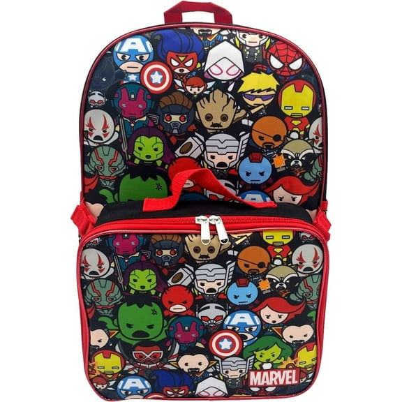 Avengers Kawaii 16" Backpack With Detachable Lunch Box