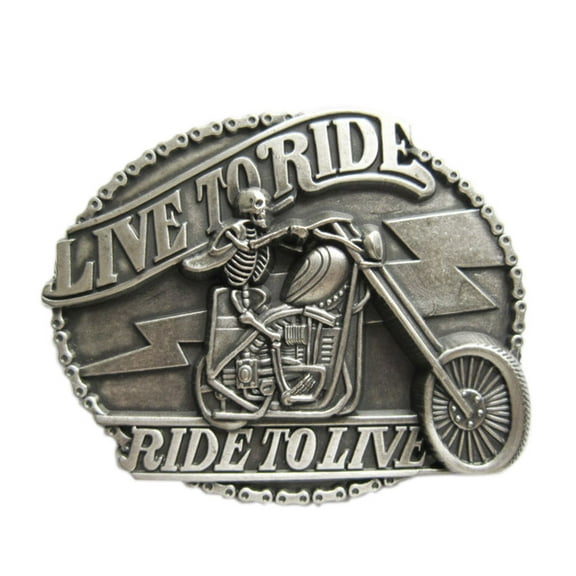 Vintage Style Silver Plated Emo Skull Belt Buckle