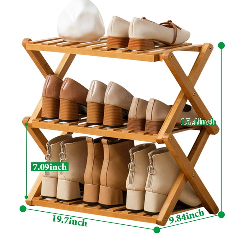 Mutil-tier Shoe Rack For Entryway, Bamboo Shoe Rack For Closet And
