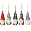 thumbnail image 1 of Copo de nieve a rayas Sombrero de punto Muñeca sin rostro Árbol de Navidad Adornos decorativos Sumin CACAGOO  Modelo A, 1 of 7
