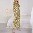 thumbnail image 4 of Disketp Pajamas Set Long Sleeve Sleepwear Womens Button Down Nightwear Pj Sets-Gold Drops, 4 of 9