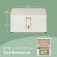 thumbnail image 5 of LEDREM 2-Layer Jewelry Organizer Box, Travel Case with Removable Tray & Necklace Hooks - Compact Storage for Earrings, Rings, Bracelets, Gift for Women, Cloud White, 5 of 5