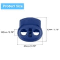 thumbnail image 2 of Plastic Spring Cord Locks, 20Pcs Shoe Lace Tie Lock, Double-hole Clip Fastener (Sapphire Blue), 2 of 7