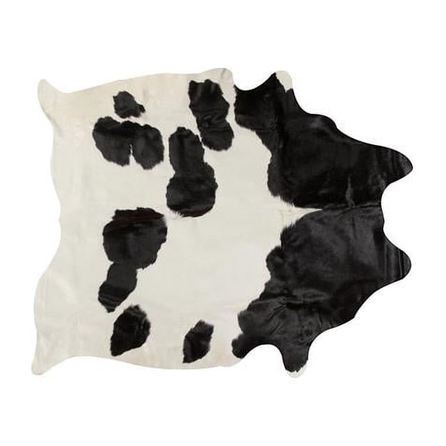 Natural 676685033994 6 x 7 ft. Kobe Cowhide Rug - White & Black