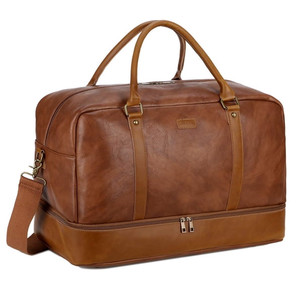 Bolsa de viaje Baosha de piel vegana HB-38 marrón