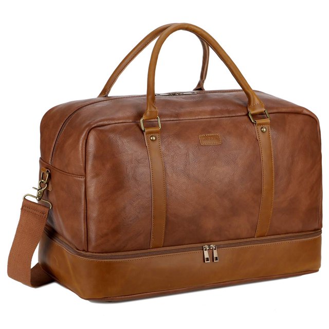 Bolsa de viaje Baosha de piel vegana HB-38 marrón