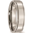 thumbnail image 4 of Titanium Polished 6mm Ridged Edge Band (Size 6) Made In China tb34-6, 4 of 6