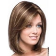 thumbnail image 1 of KL Short Brown Wig for Women Mixed Blonde Natural Middle Part Wig, 1 of 4