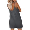 thumbnail image 4 of ORUYROP SNUGWIND Femmes Décontractée Sans Manches Lâches Combinaisons Réglables Shorts Stretch Romper avec Poches, 4 of 5