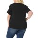 thumbnail image 3 of Camisas de punto de mujer de tallas grandes Agnes Orinda, de manga corta, cuello redondo, top casual negro 1X, 3 of 6