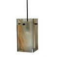 thumbnail image 4 of Meyda Tiffany 111279 5" Square Quadrato Cinnamon Swirl Mini Pendant - Cognac Swirl, 4 of 4