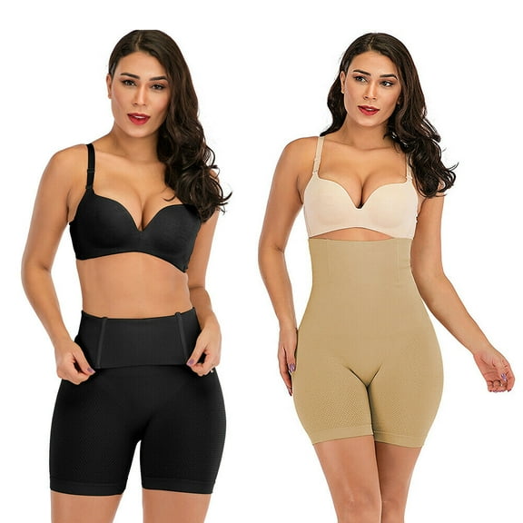 Women Waist Trainer Shapewear Tummy Control Body Shaper Shorts Hi-Waist Butt Lifter Thigh Slimmer