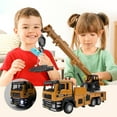 thumbnail image 3 of Sioweci Children Engineering Truck Toy with Light and Sound Effect Flexible Long Arm Retractable Sling Simulation Lifting Crane Truck Model Mini Alloy Construction Vehicle Toy Birthday Christmas Gif, 3 of 13