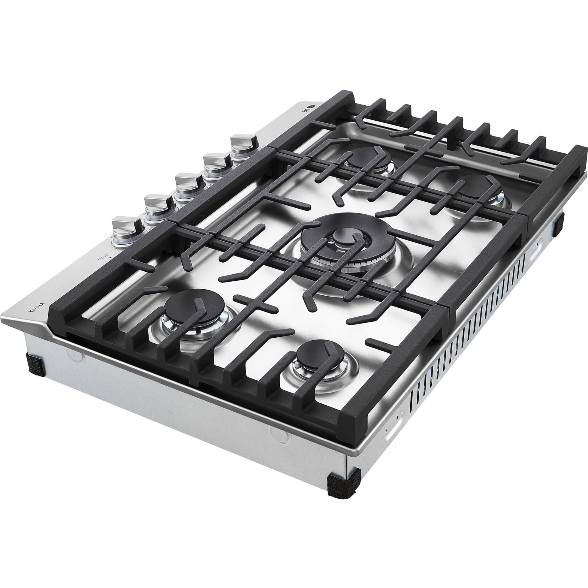 CBGJ3027S 30 Inch Smart Gas Cooktop 22K BTU EasyClean Cooktop Backlit Weighted Knobs ThinQ App
